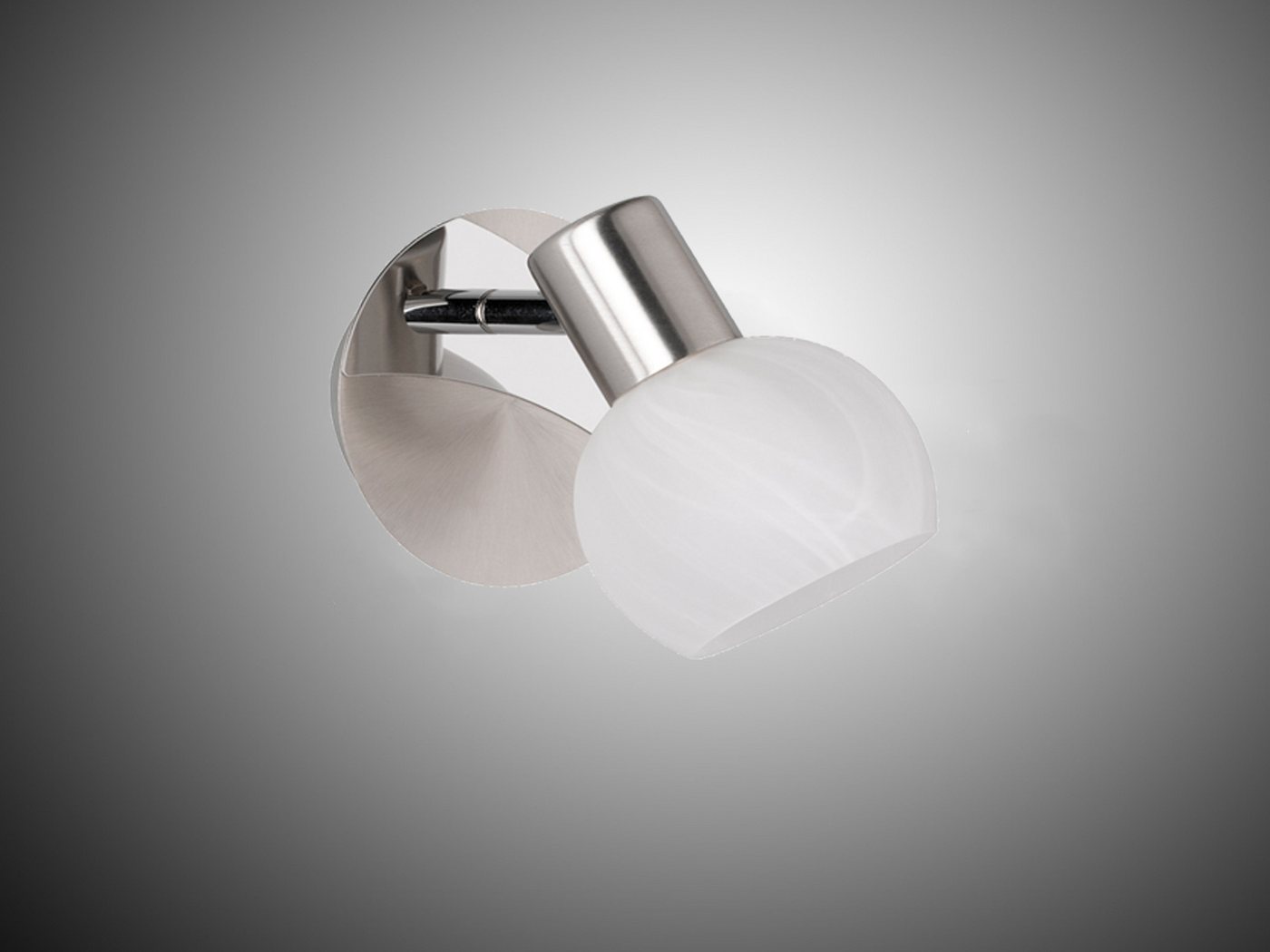 Reality Leuchten LED Wandstrahler, Dimmfunktion, LED wechselbar, Warmweiß, innen, klein-e Wandleuchte Treppenhaus Lampenschirm-e Glas, Höhe 17cm – Bild 3 von 5