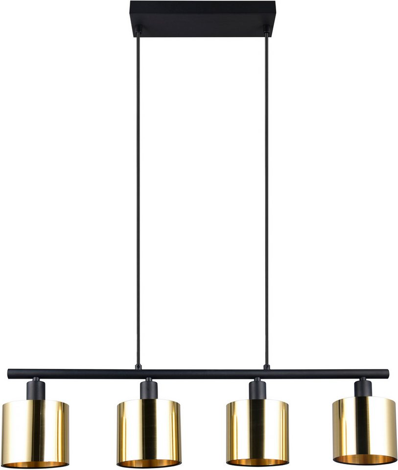 Reality Leuchten Pendelleuchte JASON, Hängelampe Esszimmerlampe, 4-flammig, exkl. 4xE14 max 10W, Leuchtmittel wechselbar, warmweiß - kaltweiß, höhenverstellbar  – Bild 4 von 5