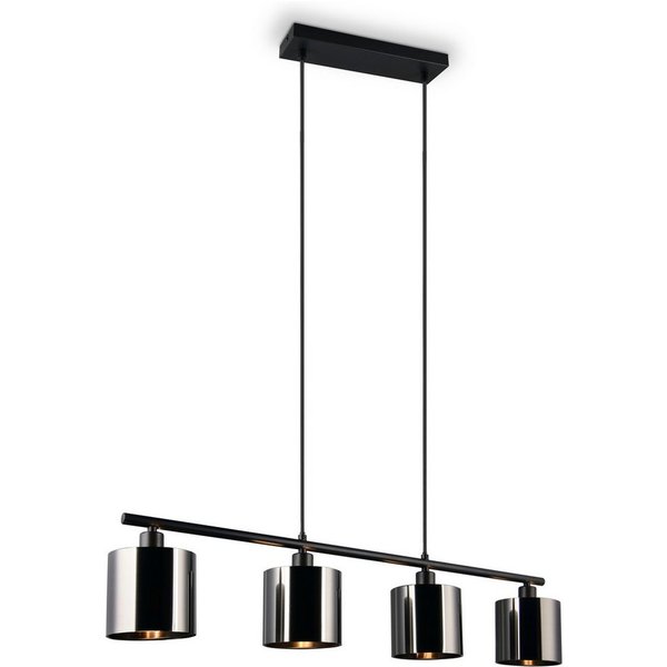 Reality Leuchten Pendelleuchte JASON, Hängelampe Esszimmerlampe, 4-flammig, exkl. 4xE14 max 10W, Leuchtmittel wechselbar, warmweiß - kaltweiß, höhenverstellbar 