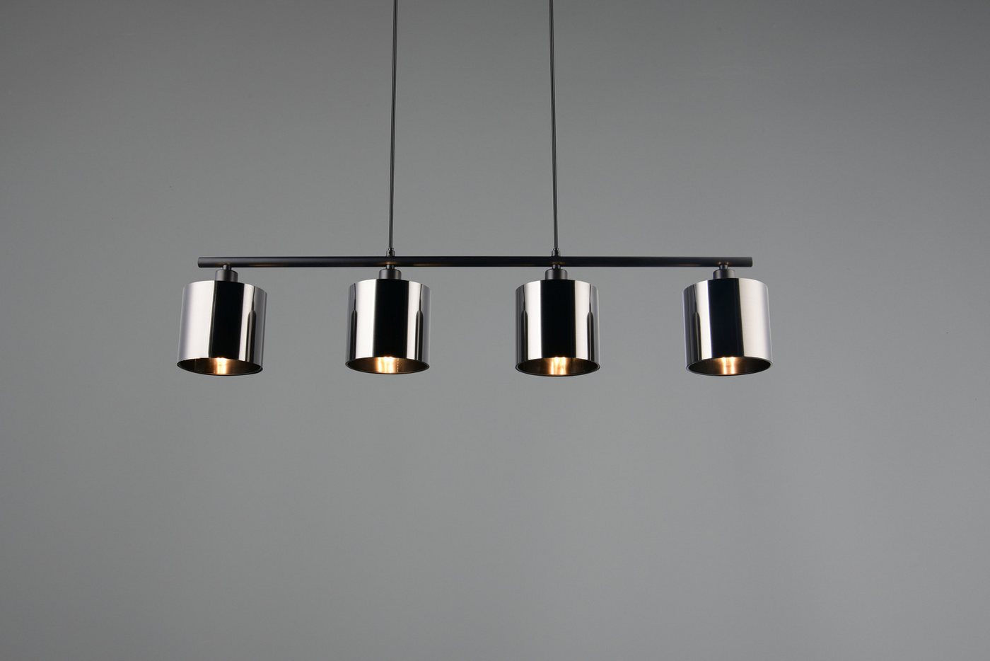 Reality Leuchten Pendelleuchte JASON, Hängelampe Esszimmerlampe, 4-flammig, exkl. 4xE14 max 10W, Leuchtmittel wechselbar, warmweiß - kaltweiß, höhenverstellbar  – Bild 5 von 5