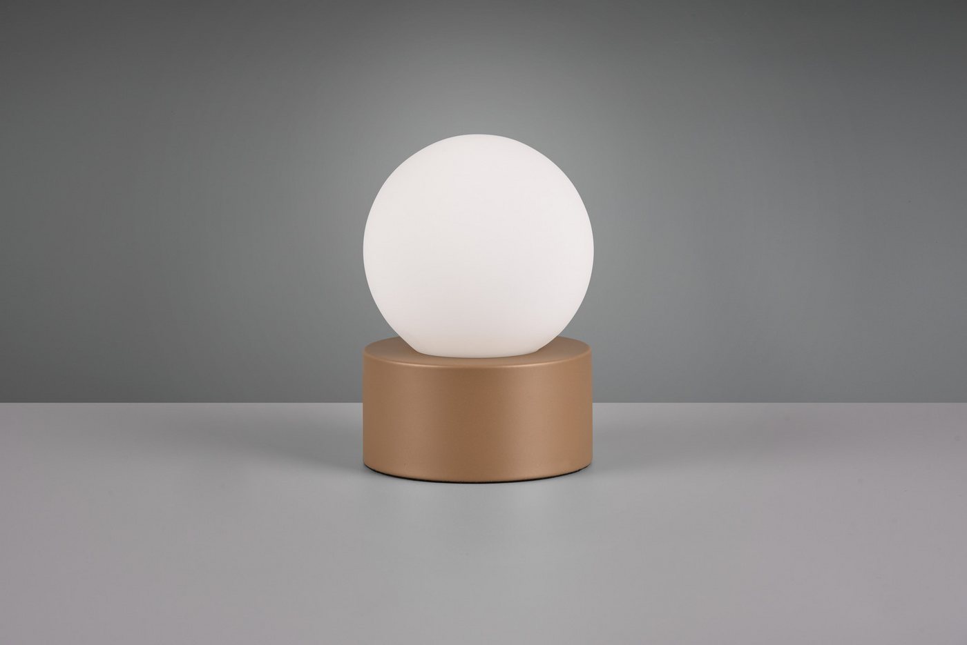 Reality Leuchten Schreibtischlampe COUNTESS, Tischleuchte Glas Kugel exkl 1x E14 max 25W Nachttischlampe, Ein-/Ausschalter, Leuchtmittel wechselbar, warmweiß -  – Bild 4 von 5