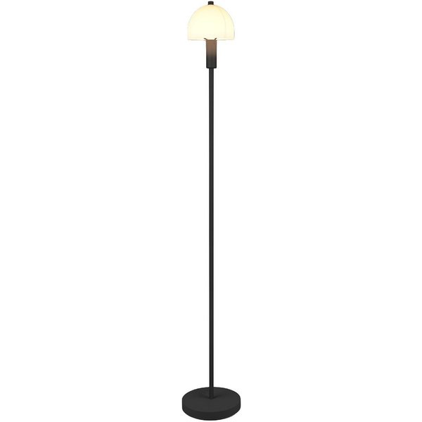 Reality Leuchten Stehlampe, ohne Leuchtmittel, klein mit Metall-Fuß & Lampenschirm Glas stehend für Ecke, Höhe 120cm
