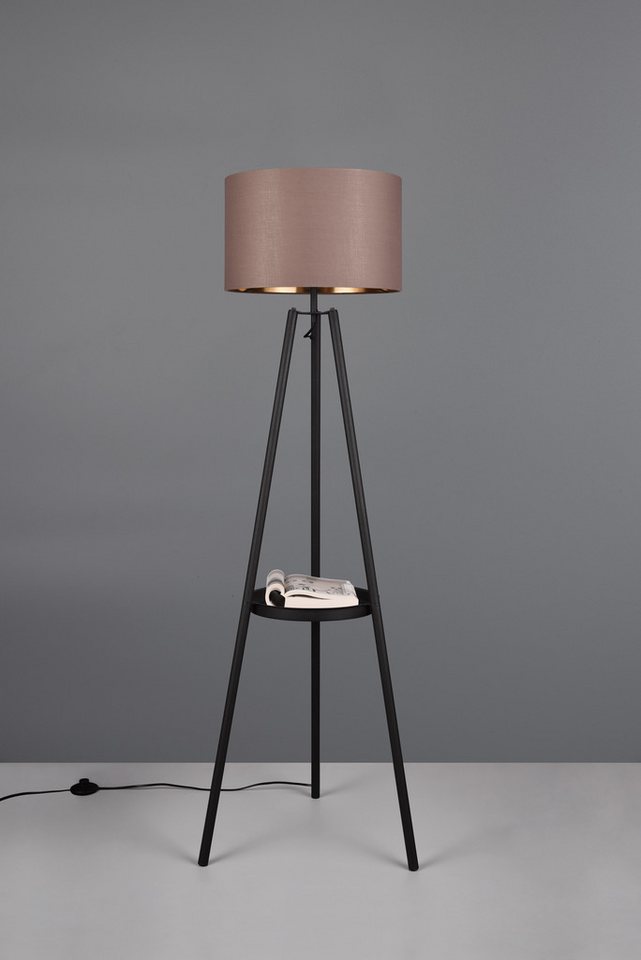Reality Leuchten Stehlampe COLETTE, Stehleuchte Dreibein mit Ablagefläche exkl 1xE27 max 60W, Ein-/Ausschalter, Leuchtmittel wechselbar, warmweiß - kaltweiß, St – Bild 3 von 5