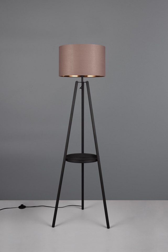 Reality Leuchten Stehlampe COLETTE, Stehleuchte Dreibein mit Ablagefläche exkl 1xE27 max 60W, Ein-/Ausschalter, Leuchtmittel wechselbar, warmweiß - kaltweiß, St – Bild 5 von 5