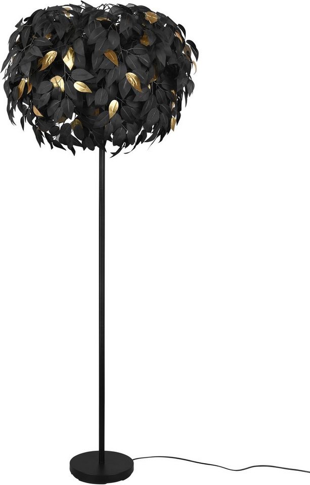 Reality Leuchten Stehlampe Leavy, ohne Leuchtmittel, warmweiß - kaltweiß, Stehleuchte Blatt Design, Fußschalter, exkl 3xE14 max 28W – Bild 3 von 5