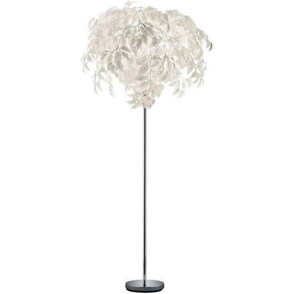 Reality Leuchten Stehlampe Leavy, ohne Leuchtmittel, warmweiß - kaltweiß, Stehleuchte Blatt Design, Fußschalter, exkl 3xE14 max 28W