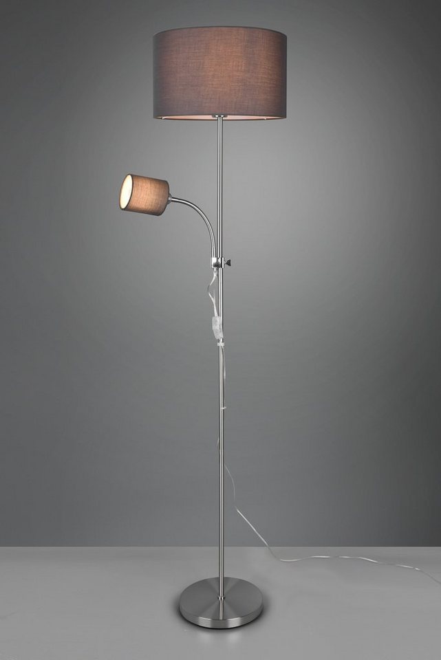 Reality Leuchten Stehlampe OWEN, Ein-/Ausschalter, ohne Leuchtmittel, Getrennt schaltbar, Lesearm flexibel, Höhe 160 cm – Bild 4 von 5