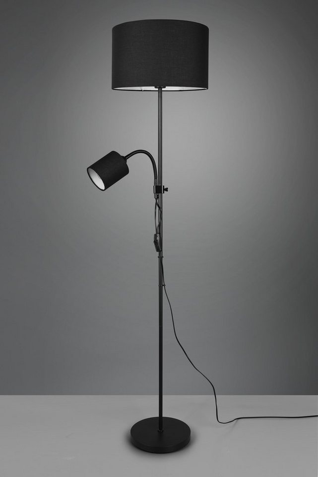 Reality Leuchten Stehlampe OWEN, Ein-/Ausschalter, ohne Leuchtmittel, Getrennt schaltbar, Lesearm flexibel, Höhe 160 cm – Bild 3 von 5