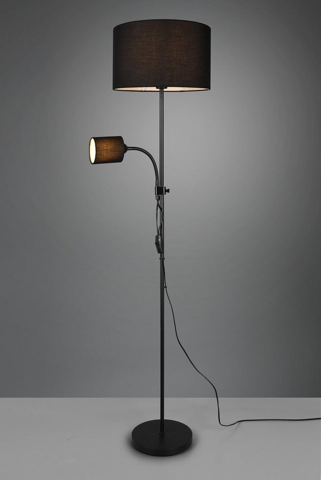 Reality Leuchten Stehlampe OWEN, Ein-/Ausschalter, ohne Leuchtmittel, Getrennt schaltbar, Lesearm flexibel, Höhe 160 cm – Bild 4 von 5