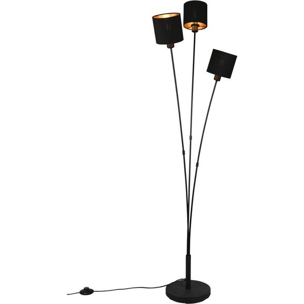 Reality Leuchten Stehlampe Tommy, Stehleuchte 5-flammig, E14 max 40W mit Fussschalter, Ein-/Ausschalter, Leuchtmittel wechselbar, warmweiß - kaltweiß, Stehlampe