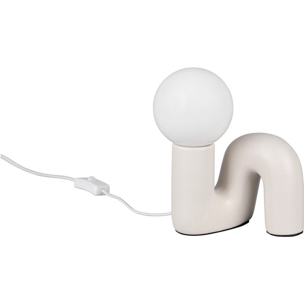 Reality Leuchten Tischleuchte QUINN, Keramik Tischlampe m. Glasschirm, ohne Leuchtmittel 1xG9 max5W, Ein-/Ausschalter, ohne Leuchtmittel, warmweiß - kaltweiß, D