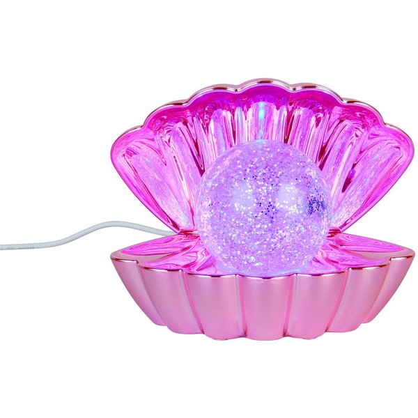 Reality Leuchten USB-Tischleuchte Deko-Lampe RGB & Glitzerkugel, Höhe 14cm, ausgefallene kleine Tischlampe, Dekoleuchte Jugendzimmer