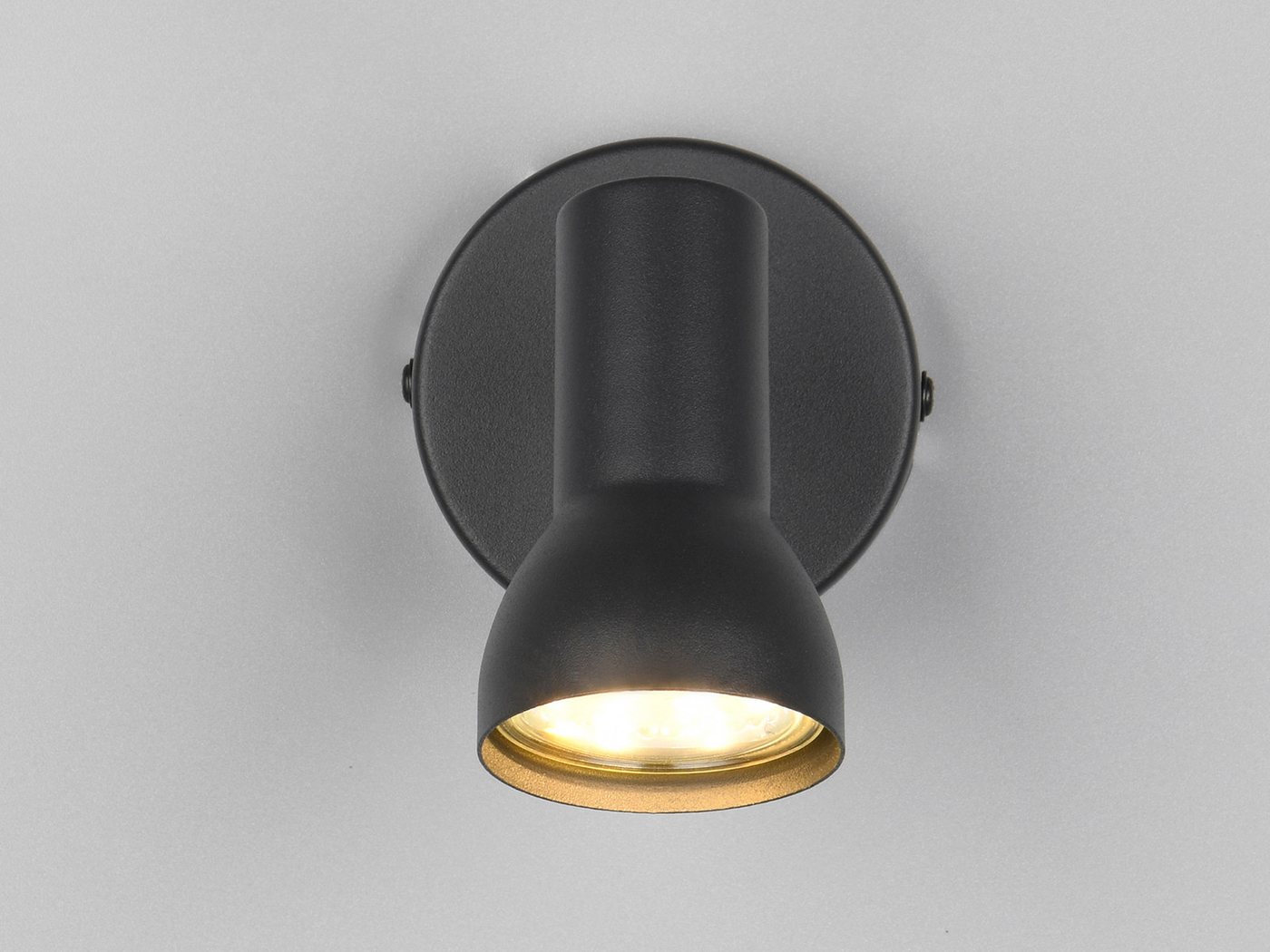 Reality Leuchten Wandstrahler, ohne Leuchtmittel, Wandleuchte-n innen, moderne Lichtspots in Schwarz, Durchmesser 8cm – Bild 4 von 5