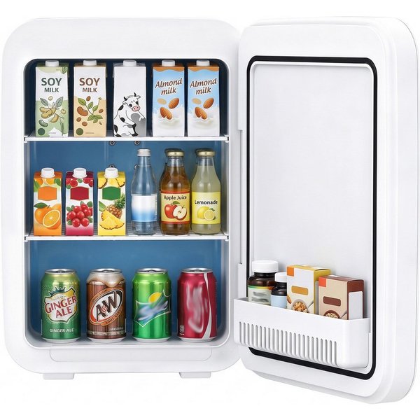 Rebonique Table Top Kühlschrank AQ-22L, 15L/21 Dosen Mini Kühlschrank, 17°C unter Umgebungstemperatur - 65°C