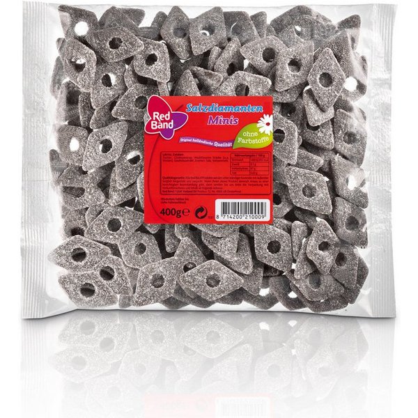 Red Band Süßigkeit, Red Band Salzdiamanten Minis gezuckert und ohne Farbstoff 400g