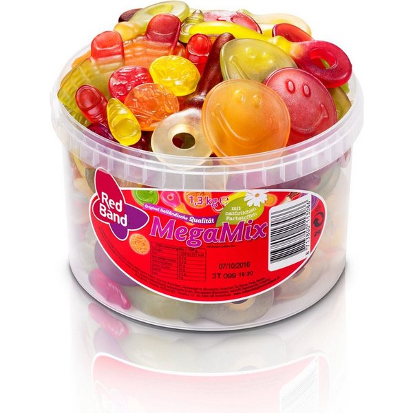 Red Band Süßigkeit, Red Band Mega Mix mit den beliebtesten Fruchtgummi Sorten 1300g
