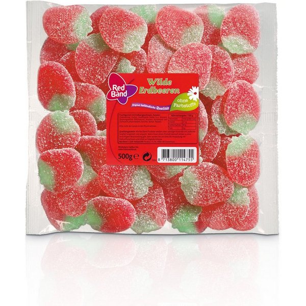 Red Band Süßigkeit, Red Band Wilde Erdbeeren fruchtig süß und ohne Gelatine 500g