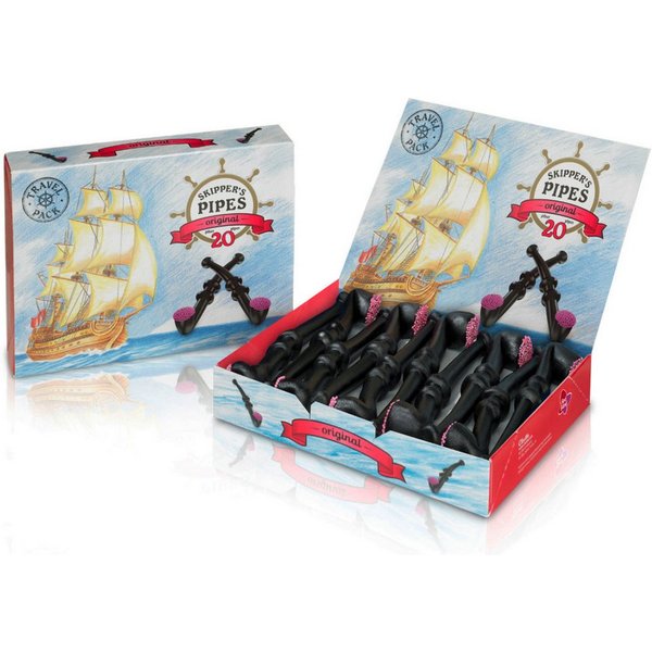 Red Band Süßigkeit, Red Band Skippers Pipes Classic Lakritz Pfeifen 20 Stück 340g
