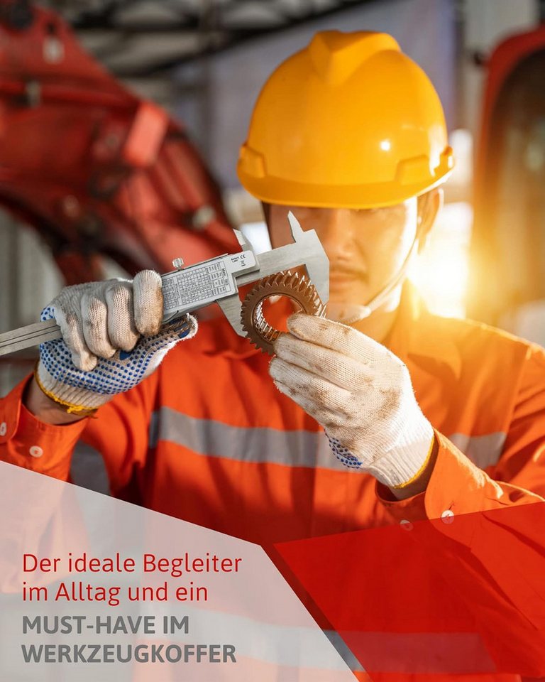 Red Tools Messschieber Digital - Messwerkzeug mit LCD-Display - 0-150 mm / 0-6 Zoll – Bild 3 von 5