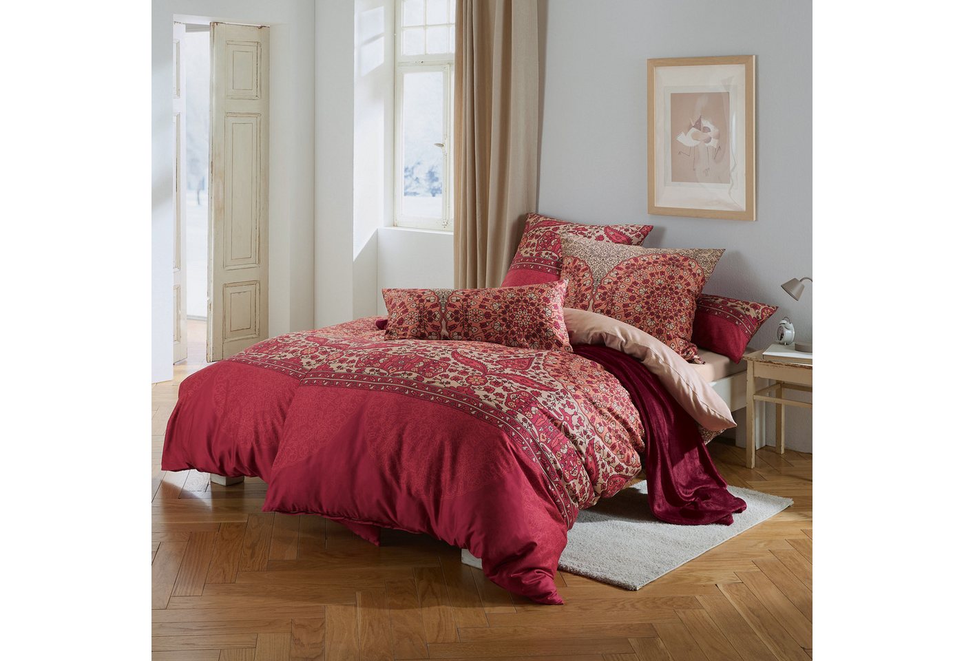 REDBEST Bettwäsche Bettwäsche, Mako-Satin, Satin Paisley/Ornamente – Bild 4 von 5