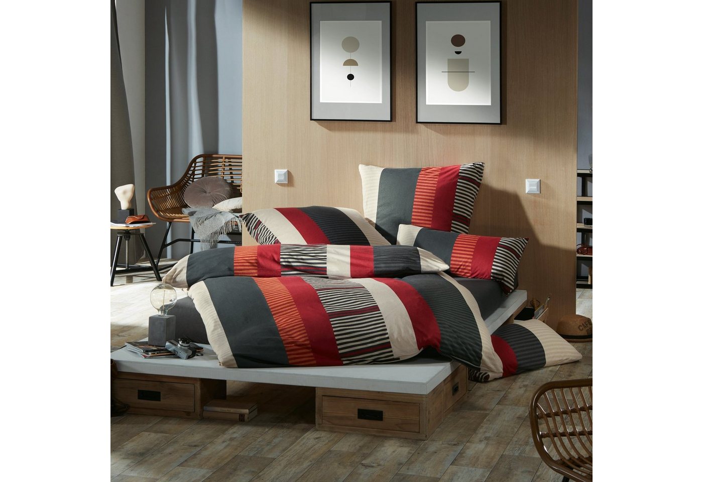 REDBEST Bettwäsche Bettwäsche, Jersey, Single-Jersey Streifen – Bild 3 von 5