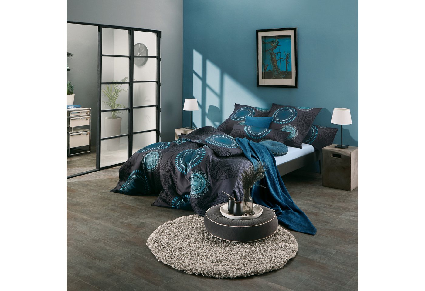 REDBEST Bettwäsche Bettwäsche, Mako-Satin, Satin Kreise/Ornamente – Bild 4 von 5