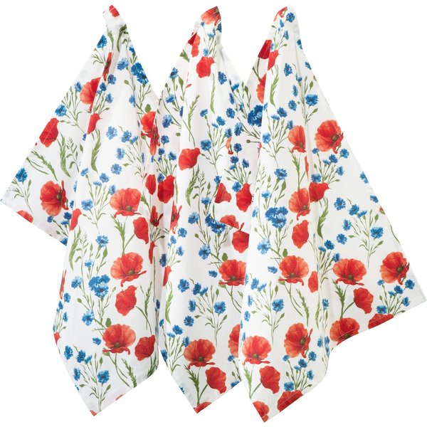 REDBEST Geschirrtuch Geschirrtuch 3er-Pack, Baumwolle Blumen