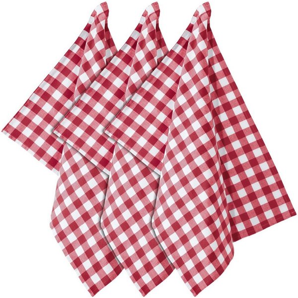 REDBEST Geschirrtuch Geschirrtuch "Nashville" 3er-Pack, Baumwolle Karo
