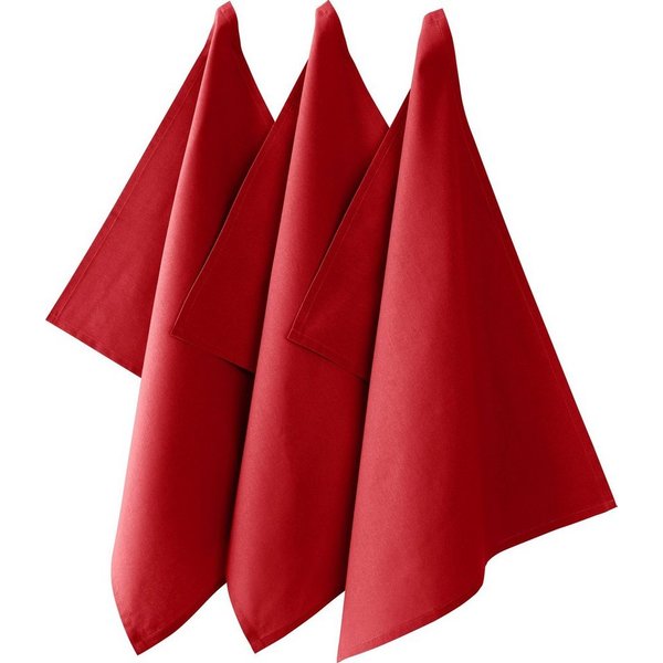 REDBEST Geschirrtuch Geschirrtuch "Seattle" 3er-Pack, Baumwolle Uni