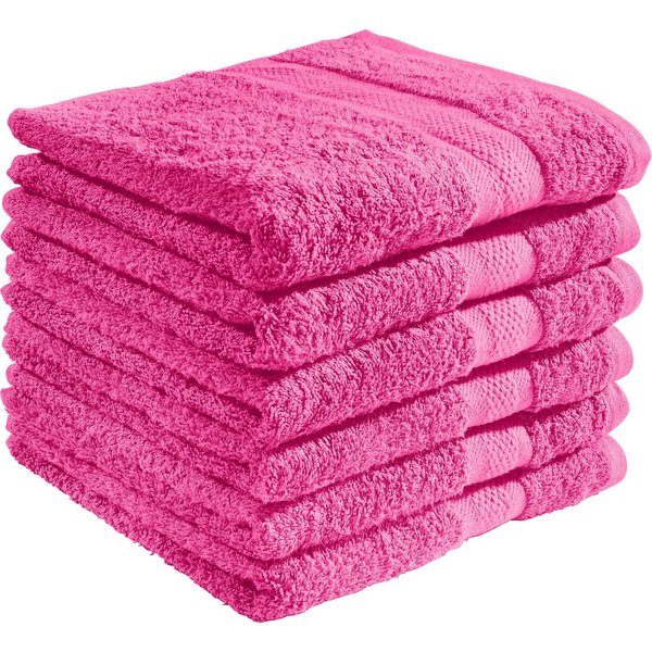 REDBEST Handtuch Handtuch "Chicago" 6er-Pack, Frottier, Walk-Frottier Uni