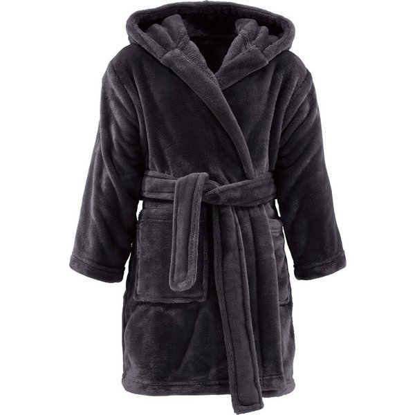 REDBEST Kinderbademantel Kinder-Bademantel "Perris" mit Kapuze, Rückenlänge: 63 cm, Fleece, mit Kapuze/mit Aufsatztasche:, default, Fleece Uni