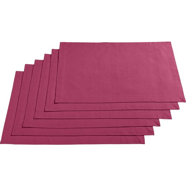 REDBEST Platzset Tischset "Seattle" 6er-Pack, Baumwolle Uni