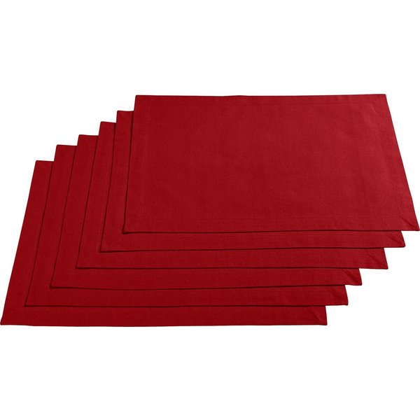 REDBEST Platzset Tischset "Seattle" 6er-Pack, Baumwolle Uni
