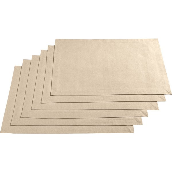 REDBEST Platzset Tischset "Seattle" 6er-Pack, Baumwolle Uni