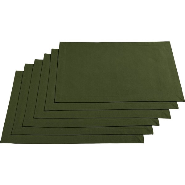 REDBEST Platzset Tischset "Seattle" 6er-Pack, Baumwolle Uni