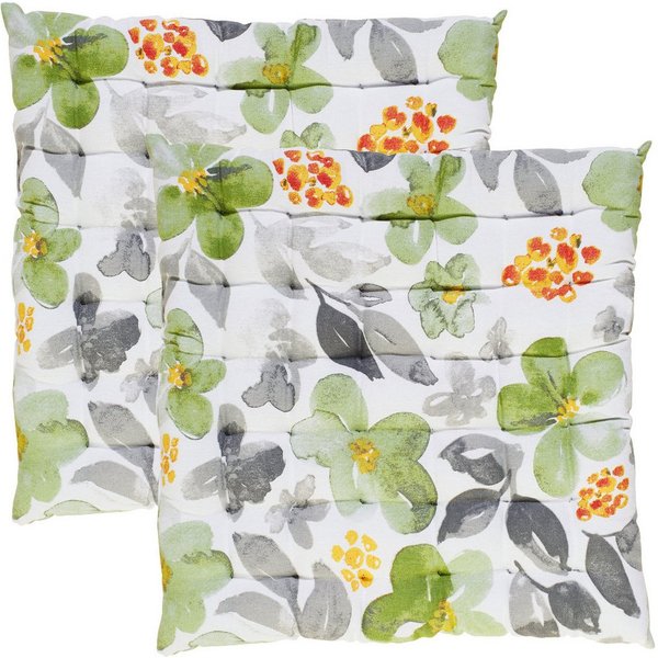 REDBEST Stuhlkissen Stuhlkissen 2er-Pack, Blumen