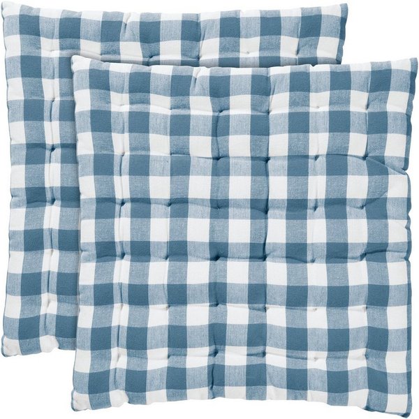 REDBEST Stuhlkissen Stuhlkissen "Nashville" 2er-Pack, Karo/Landhaus