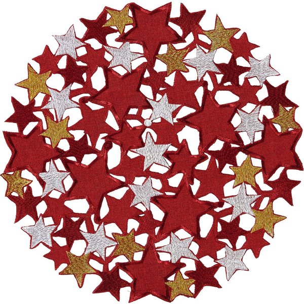 REDBEST Tischdecke Aufleger, Uni/Sterne