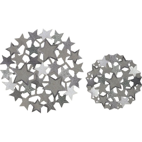 REDBEST Tischdecke Aufleger 2er-Set, Uni/Sterne