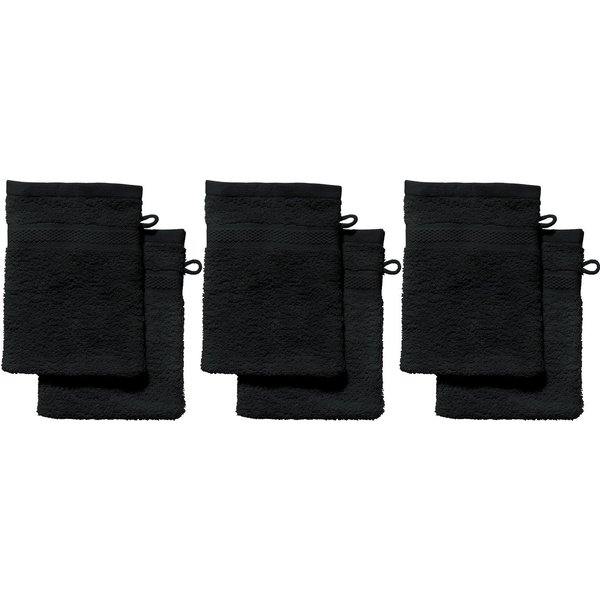 REDBEST Waschhandschuh Waschhandschuh "Chicago" 6er-Pack, Frottier, Walk-Frottier Uni