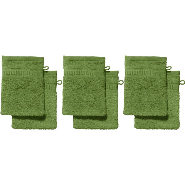 REDBEST Waschhandschuh Waschhandschuh "Chicago" 6er-Pack, Frottier, Walk-Frottier Uni