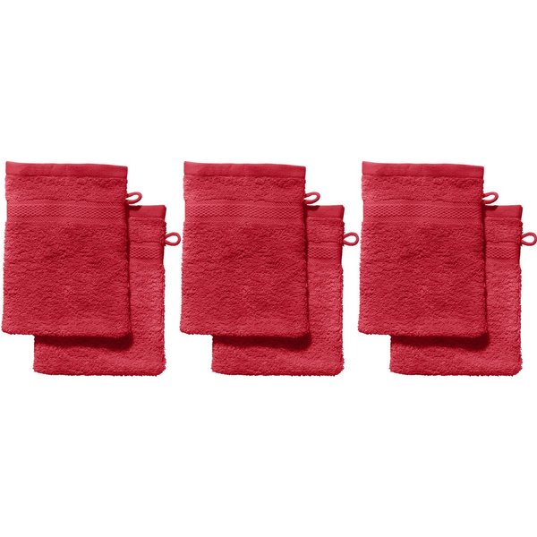 REDBEST Waschhandschuh Waschhandschuh "Chicago" 6er-Pack, Frottier, Walk-Frottier Uni