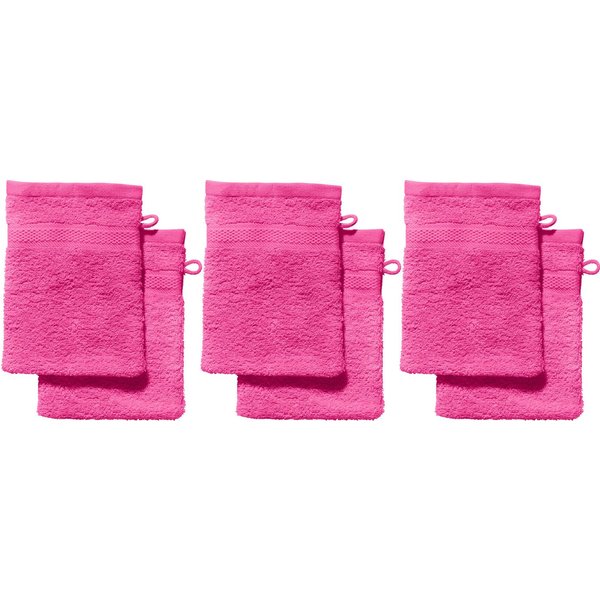 REDBEST Waschhandschuh Waschhandschuh "Chicago" 6er-Pack, Frottier, Walk-Frottier Uni