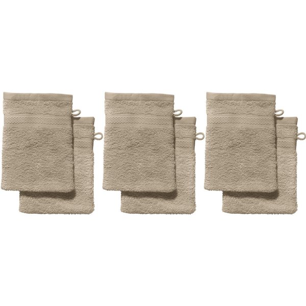 REDBEST Waschhandschuh Waschhandschuh "Chicago" 6er-Pack, Frottier, Walk-Frottier Uni