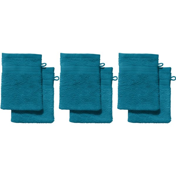 REDBEST Waschhandschuh Waschhandschuh "Chicago" 6er-Pack, Frottier, Walk-Frottier Uni