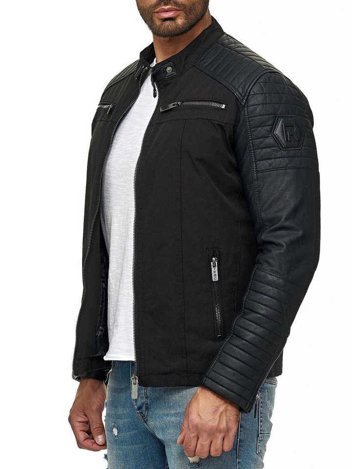 RedBridge Bikerjacke mit robusten Kunstlederärmeln im beliebten Bikerstil – Bild 2 von 4