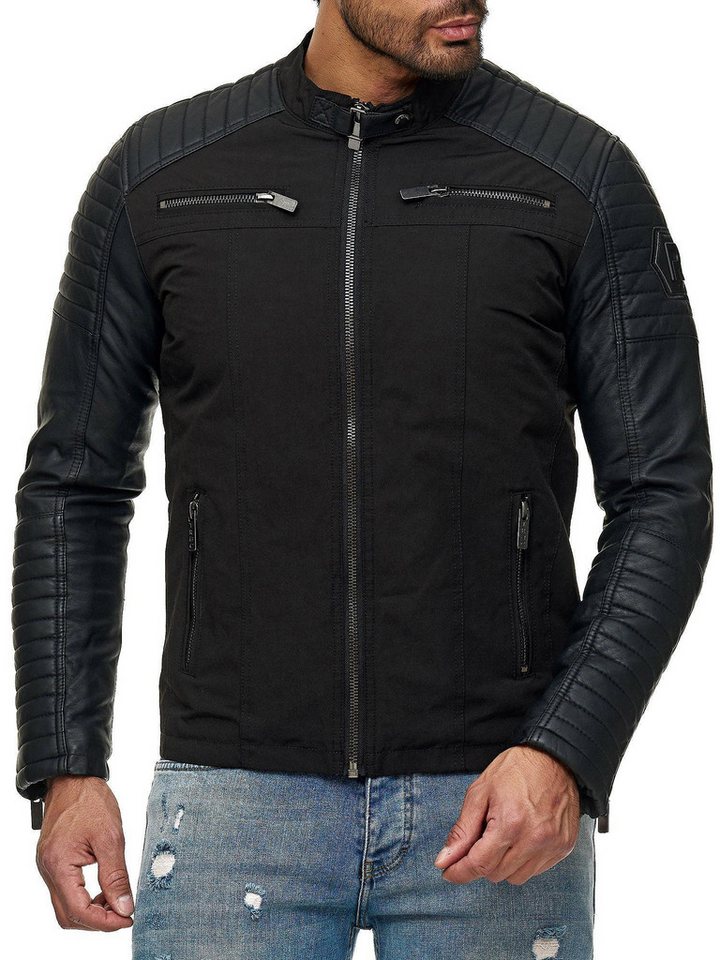 RedBridge Bikerjacke mit robusten Kunstlederärmeln im beliebten Bikerstil – Bild 3 von 4