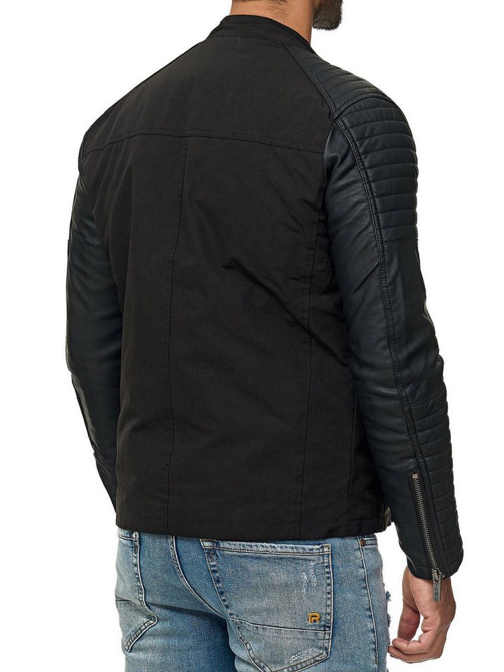 RedBridge Bikerjacke mit robusten Kunstlederärmeln im beliebten Bikerstil – Bild 4 von 4