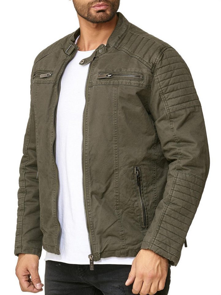 RedBridge Bikerjacke robuste Bickerjacke mit Reißverschluss und kurzem Stehkragen – Bild 2 von 4