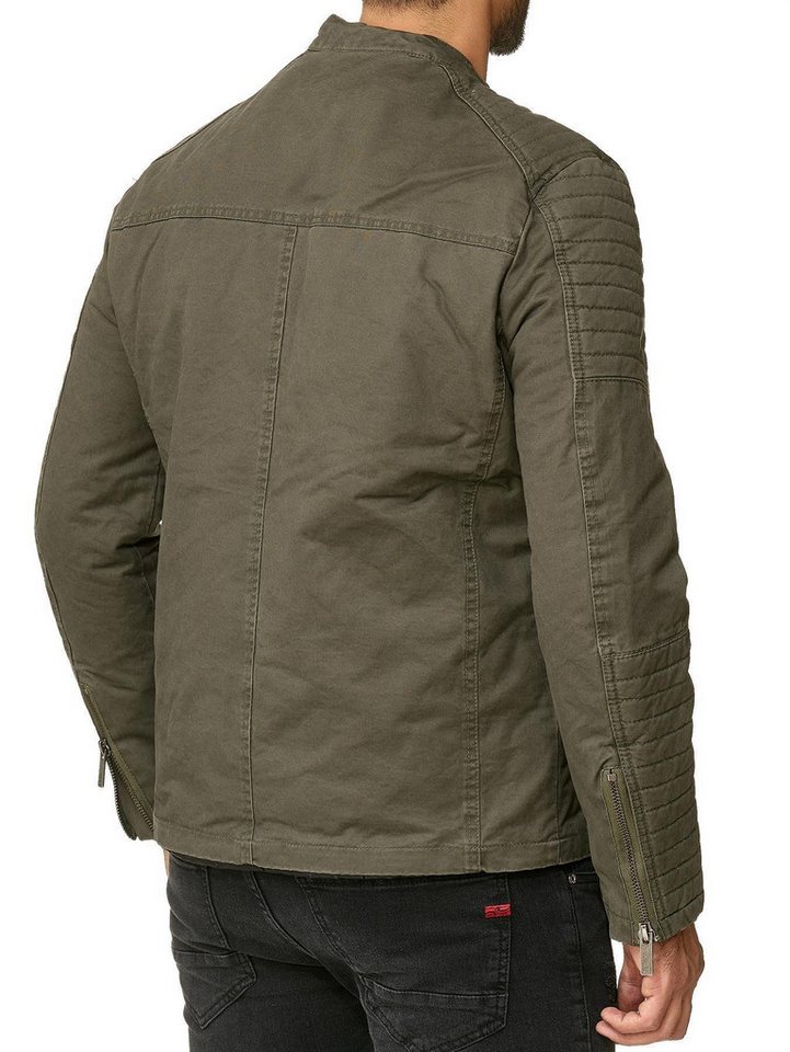 RedBridge Bikerjacke robuste Bickerjacke mit Reißverschluss und kurzem Stehkragen – Bild 4 von 4